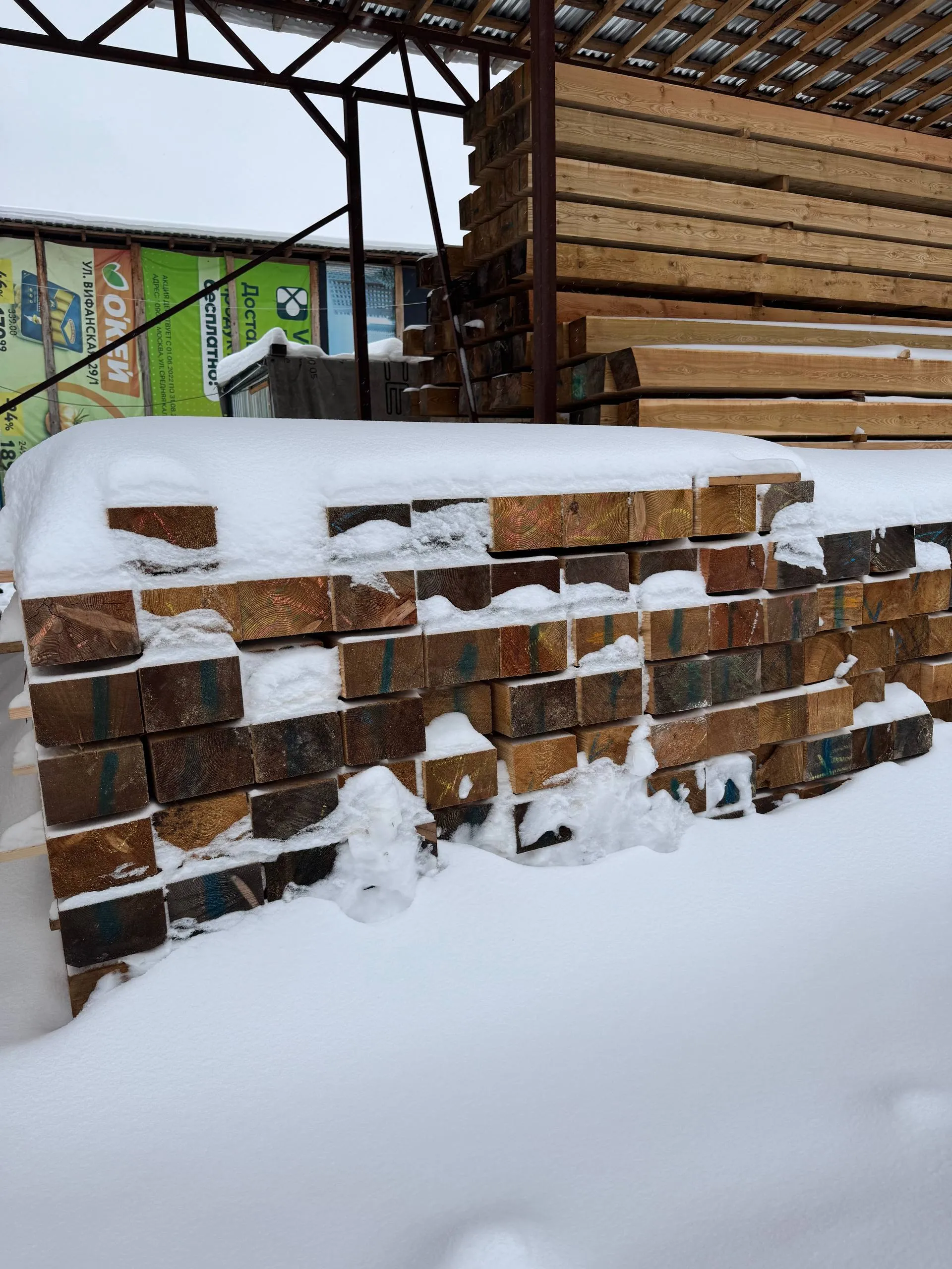 Купить Брус обрезной лиственница 100х150х6000 мм 1 сорт