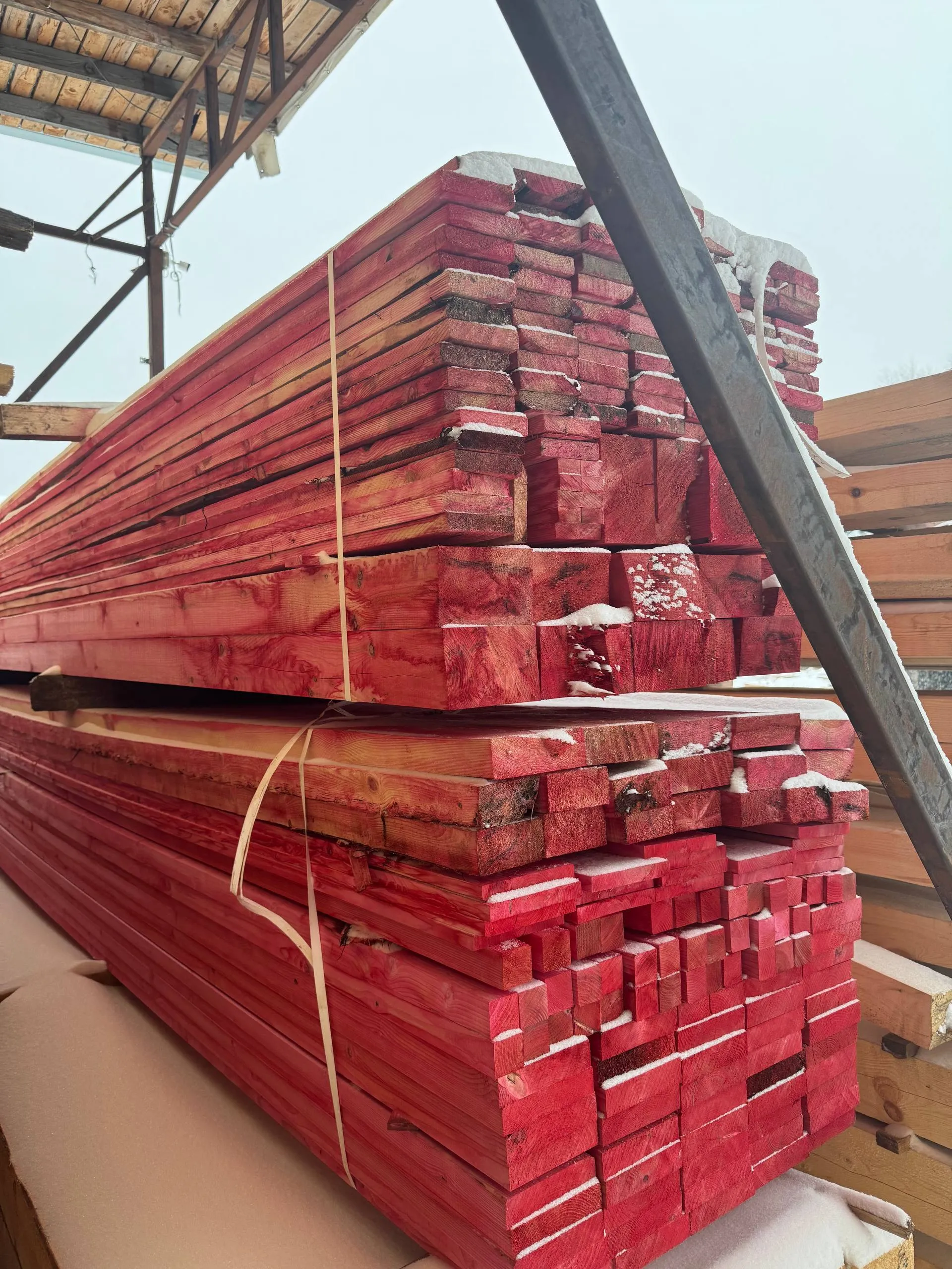 Купить Брус обрезной антисептированный 150х150х6000 мм 1 сорт ГОСТ