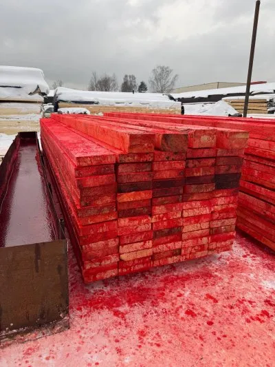 Доска обрезная антисептированная 50х200х6000 мм 1 сорт ГОСТ — фото