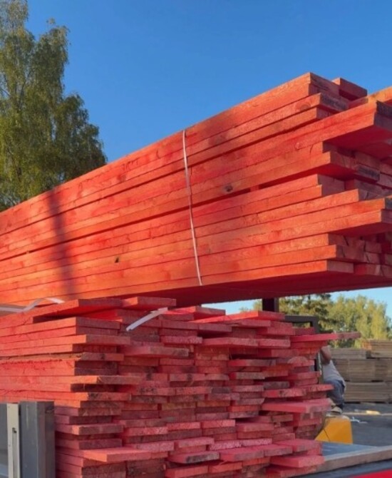 Доска обрезная антисептированная для фасадов